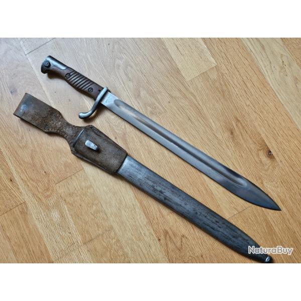 Superbe baionnette Sg98/05 nA ERFURT 1915 avec gousset