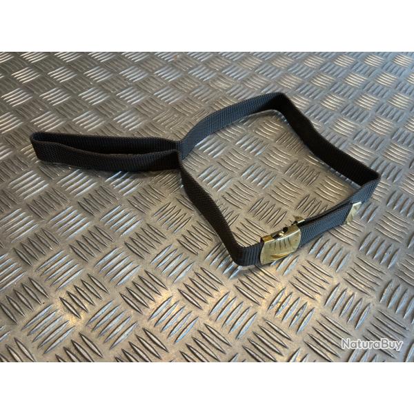 Ceinture militaire en toile nylon gris ranger kaki avec boucle doree