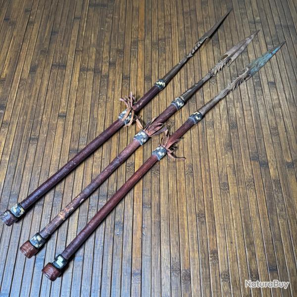 TROIS LANCES TRIBAL ETHNIQUE COURTES