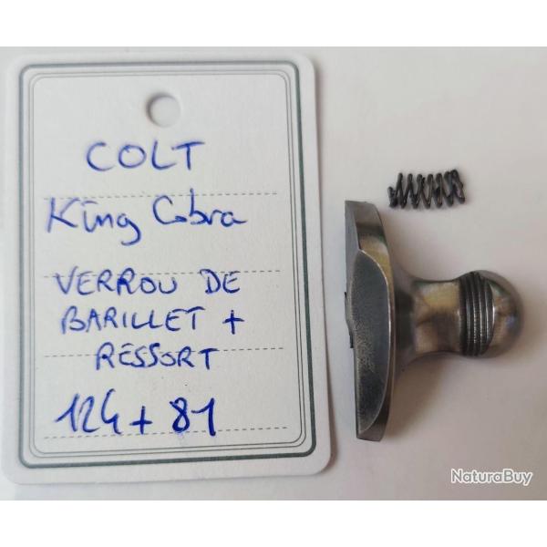 PI�CE COLT MOD. KING COBRA - BOUTON DE VERROU DE BARILLET + RESSORT