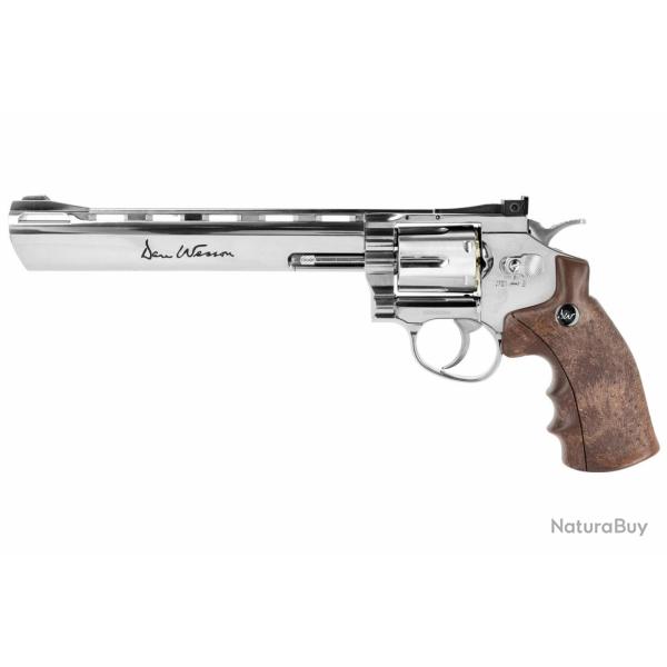 Revolver Dan Wesson 8" Silver 4.5mm BBS CO2 ASG