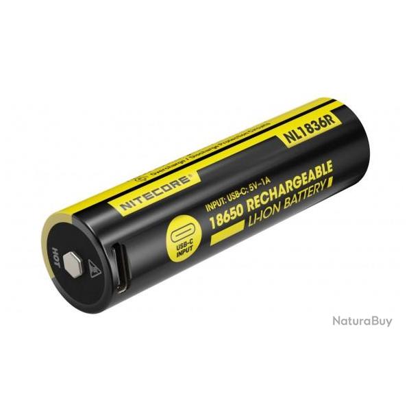 Batterie Rechargeable Nitecore NL1836R - 18650 - 3600mAh - 3.6V