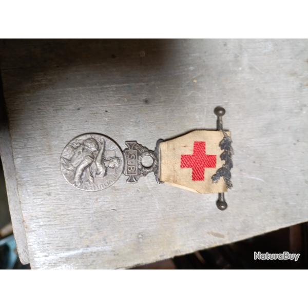 MEDAILLE SOCIETE DE SECOURS AUX BLESSES MILITAIRES croix rouge
