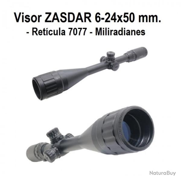 Lunette Zasdar 6-24X50 mm. AO Ret.7077 MRad - iluminada - Tubo 1"