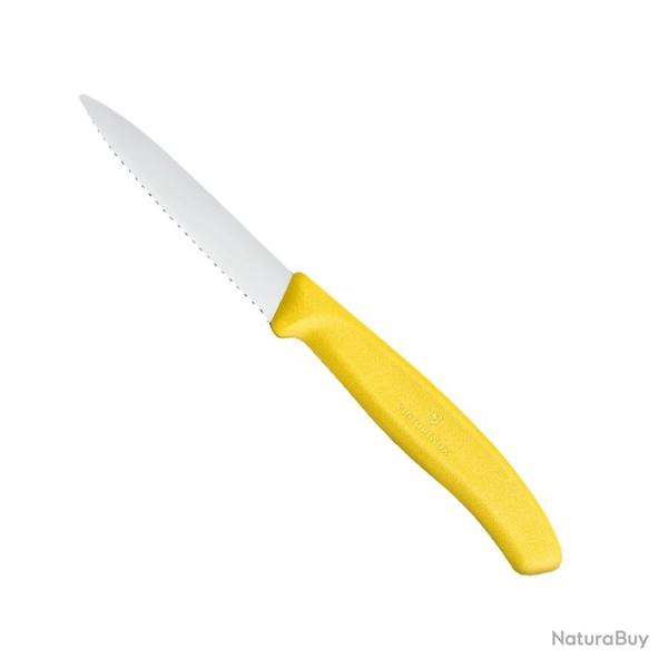 Couteau d'Office Dent� 8 cm Swiss Classic Multicolore - Victorinox Jaune