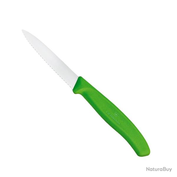 Couteau d'Office Dent� 8 cm Swiss Classic Multicolore - Victorinox Vert