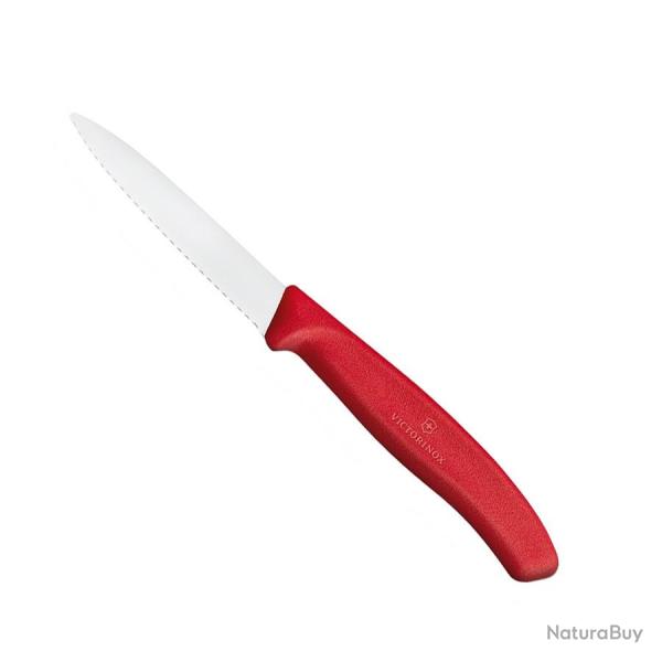 Couteau d'Office Dent� 8 cm Swiss Classic Multicolore - Victorinox Rouge