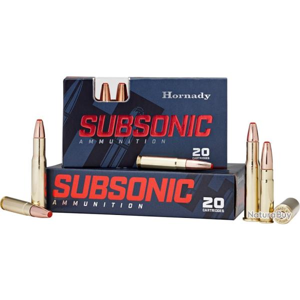 2 BOITE DE 40 CARTOUCHES HORNADY 45-70 GVT 410GR SUB-X SUBSONIC 82742