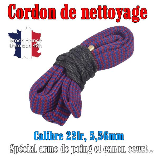 Cordon de nettoyage Boresnake calibre 22, 5,56 mod�le court - Envoi rapide depuis la France