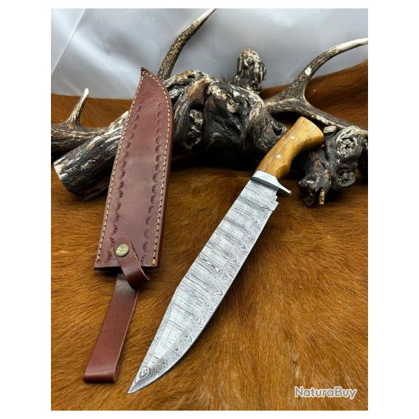 Bowie de chez RITE EDGE lame en acier damas 256 couches NR217