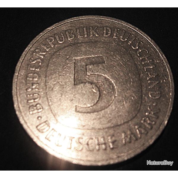 Allemagne  piece de 5 deutsch mark 1980  1980