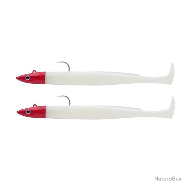 Double Combo Fiiish Crazy Paddle Tail Offshore 120 15g White Coco - Red Head