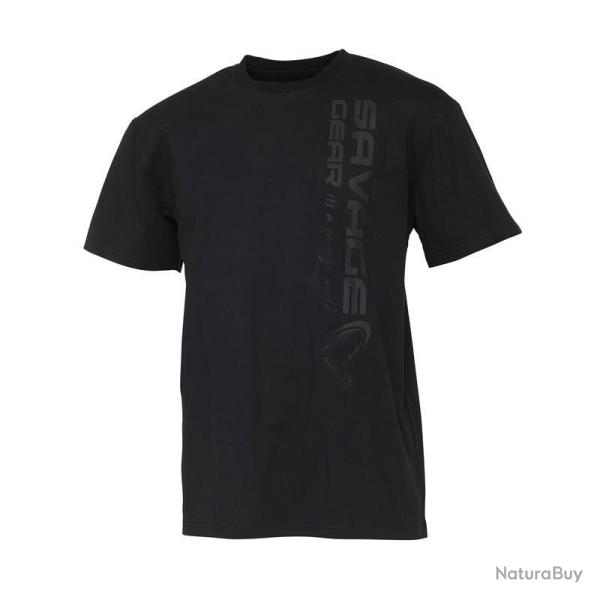 T-shirt Homme Savage Gear Vertical Logo Tee Black L