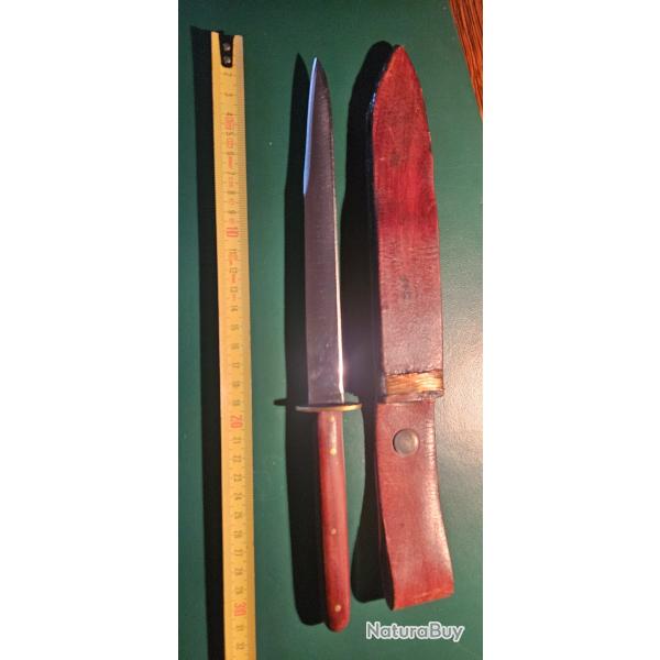 Ancienne dague de chasse artisanal