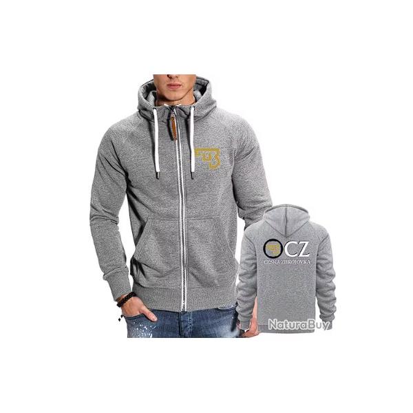 Sweat CZ gris clair type 1- LIVRAISON GRATUITE
