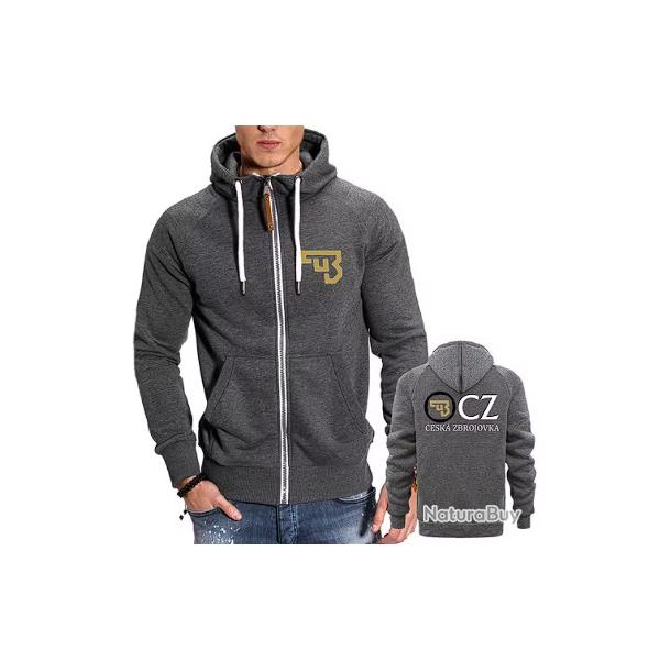 Sweat CZ gris fonce type 1- LIVRAISON GRATUITE