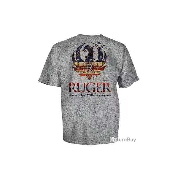 T-shirt RUGER gris LIVRAISON GRATUITE