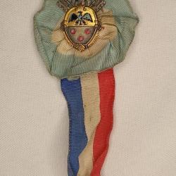 Cocarde ruban de p&egrave;lerinage au Vatican 1900