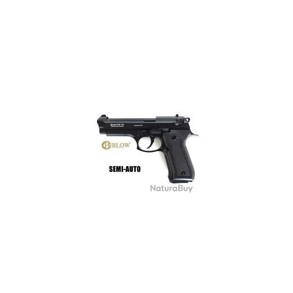 Pistolet � Blanc BLOW F92 NOIR - 9MM PAK Fume