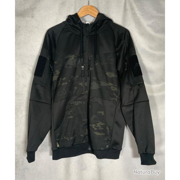 GILET A CAPUCHE HOODIE ROGUE HELIKON TEX Noir / Multicam