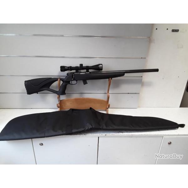 wahoo ! Carabine Black ops EM332 SILENCE cal.22lr synthtique + lunette 3.9 x40 + fourreau
