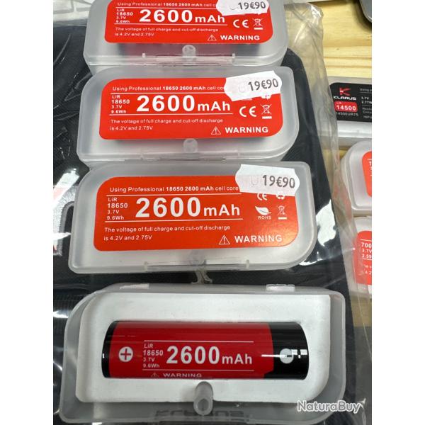 Batterie klarus 3,7v. 2600 mah