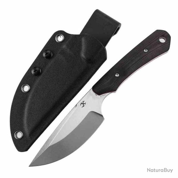 Couteau Kansept Flank Black Lame Acier D2 Manche G10 �tui Kydex Rotatif KG006A2
