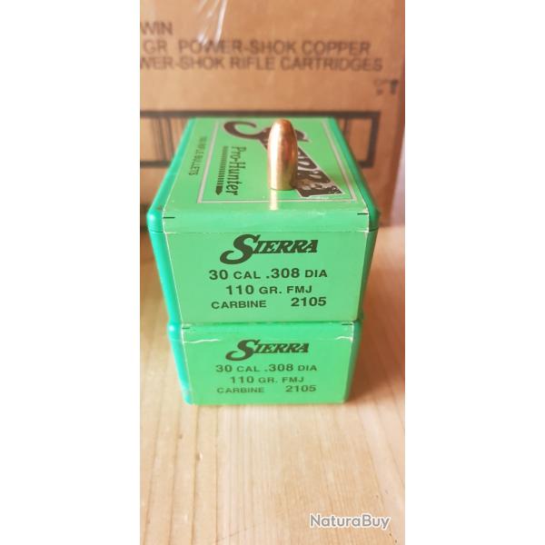 Balles ,ogives SIERRA fmj 110grains