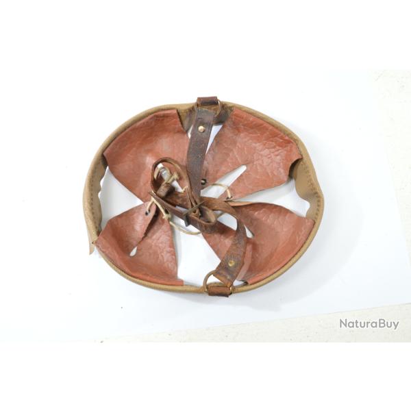 Coiffe / int�rieur de casque T58 Tch�coslovaque d�fense passive ann�es 1945 - 1950. M35 / 40 / 42 (C