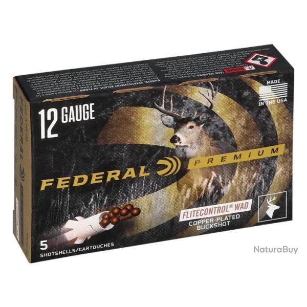 Cartouches Federal Chevrotine Longue Distance 12 grains - Cal. 12/76