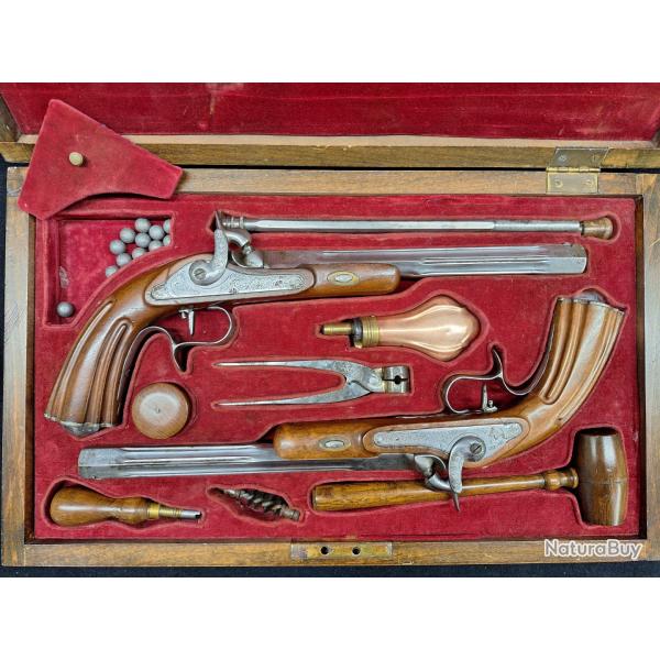 Coffret paire de pistolet de duel AMR, Cal. 44 - 1� sans prix de r�serve !!