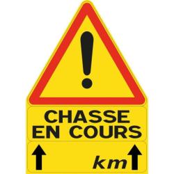 Triangle de signalisation Stepland Chasse en cours - 1