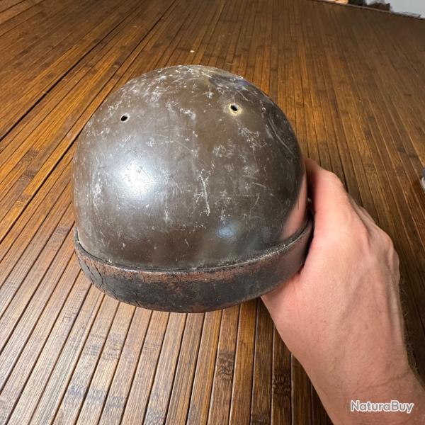 CASQUE MILITAIRE GENO FRAN�AIS MOTOCYCLISTE WW2