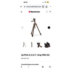 ALPHA S.H.O.T. Grip PRO Kit MK-R03-SD Tr&eacute;pied optique et tir
