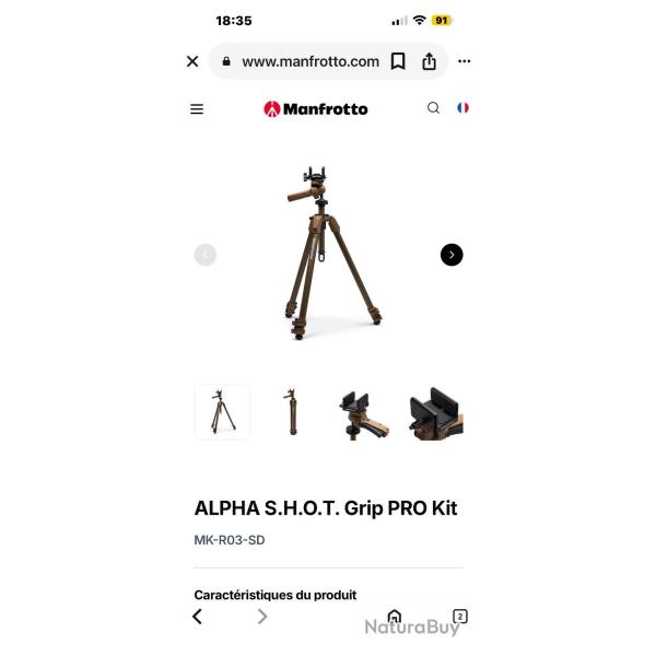 ALPHA S.H.O.T. Grip PRO Kit MK-R03-SD Tr�pied optique et tir