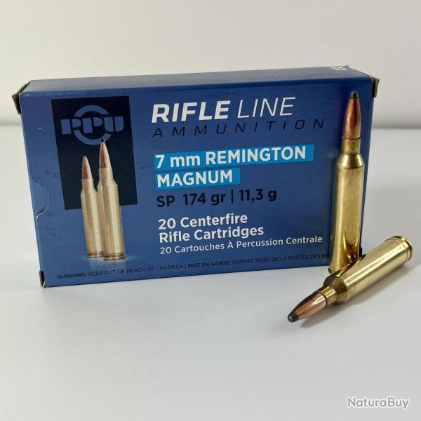 Munitions Partizan PPU 7mm Remington MAG SP 174GR 11,3G