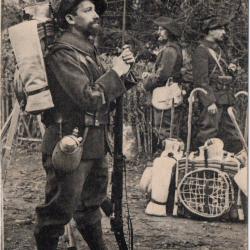 CPA - Chasseur Alpin en faction  -N&deg;4084