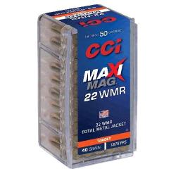 Balles 22 WMR CCI Maxi Mag TMJ - 40 gr