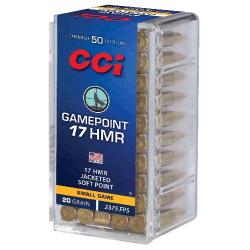 Balles CCI Gamepoint - Cal. 17 HMR - 20 gr
