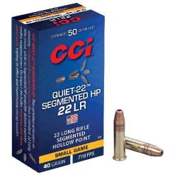 Balles 22 LR CCI Quiet-22 Segmented HP