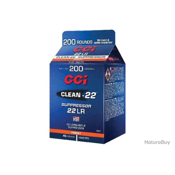 Balles 22 LR CCI Clean-22 Supressor - 45 gr