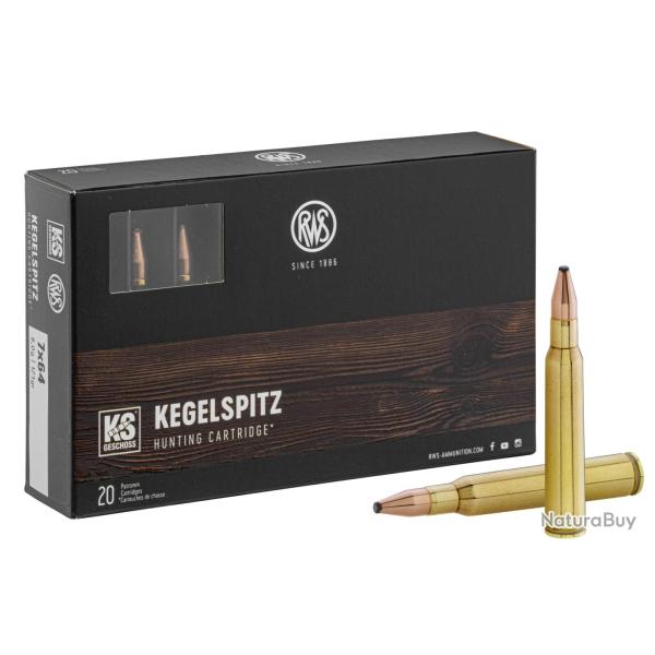 RWS 7x64 Pointe conique KS - 124 gr / 8 g