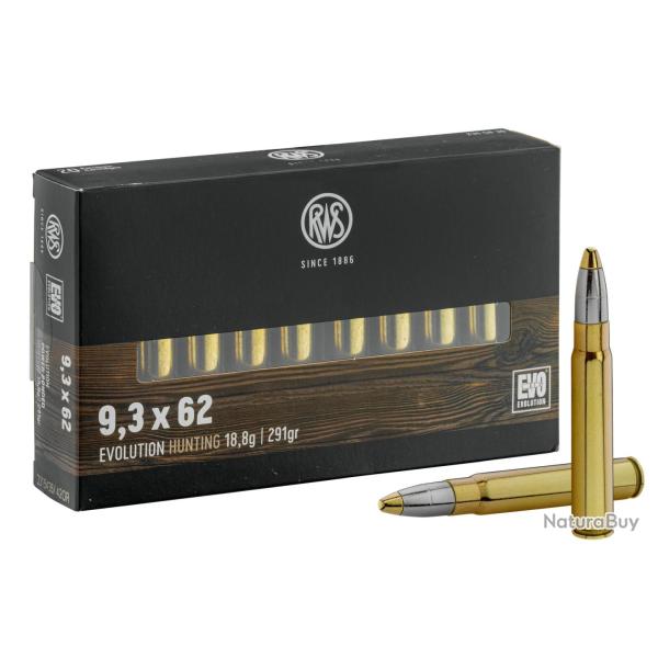 RWS 9.3x62 UNI Classic 293 gr / 19 g - RWS 9,3X62 UNI - 293 GR - 19 g BTE/20