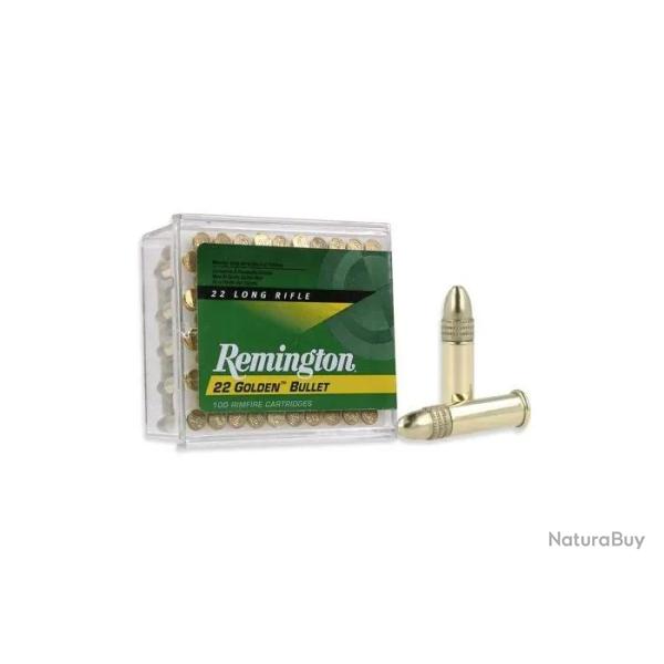 Balles 22 LR Remington Golden Bullet Pointe Cuivre - 40 gr