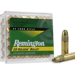 Balles 22 LR Remington Golden Bullet Pointe Creuse - 36 gr