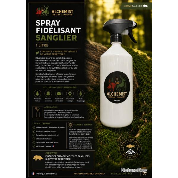 Spray Attractant Sanglier Alchemist Instinct Sauvage 1 Litre