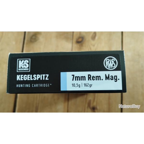7mm rem mag RWS 162gr KS bte 20