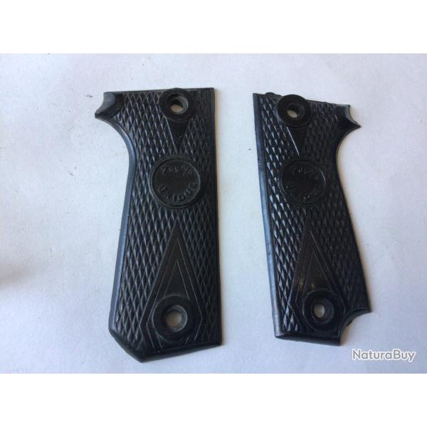 VENDU PAR LE-CUIRASSIER PAIRE DE PLAQUETTES POUR PISTOLET UNIQUE MOD�LE RR 51 CAL 7,65 MM