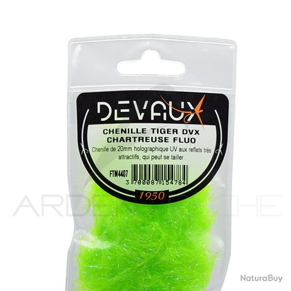 Chenille DEVAUX Tiger chartreuse fluo