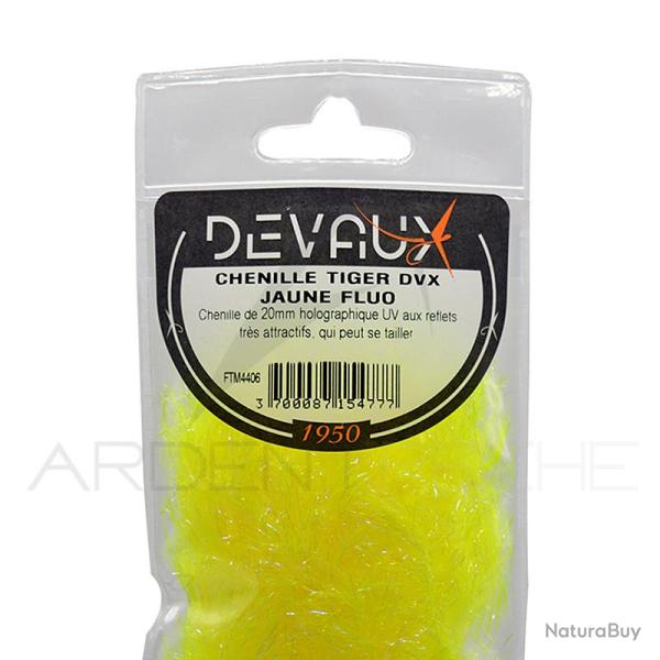 Chenille DEVAUX Tiger jaune fluo